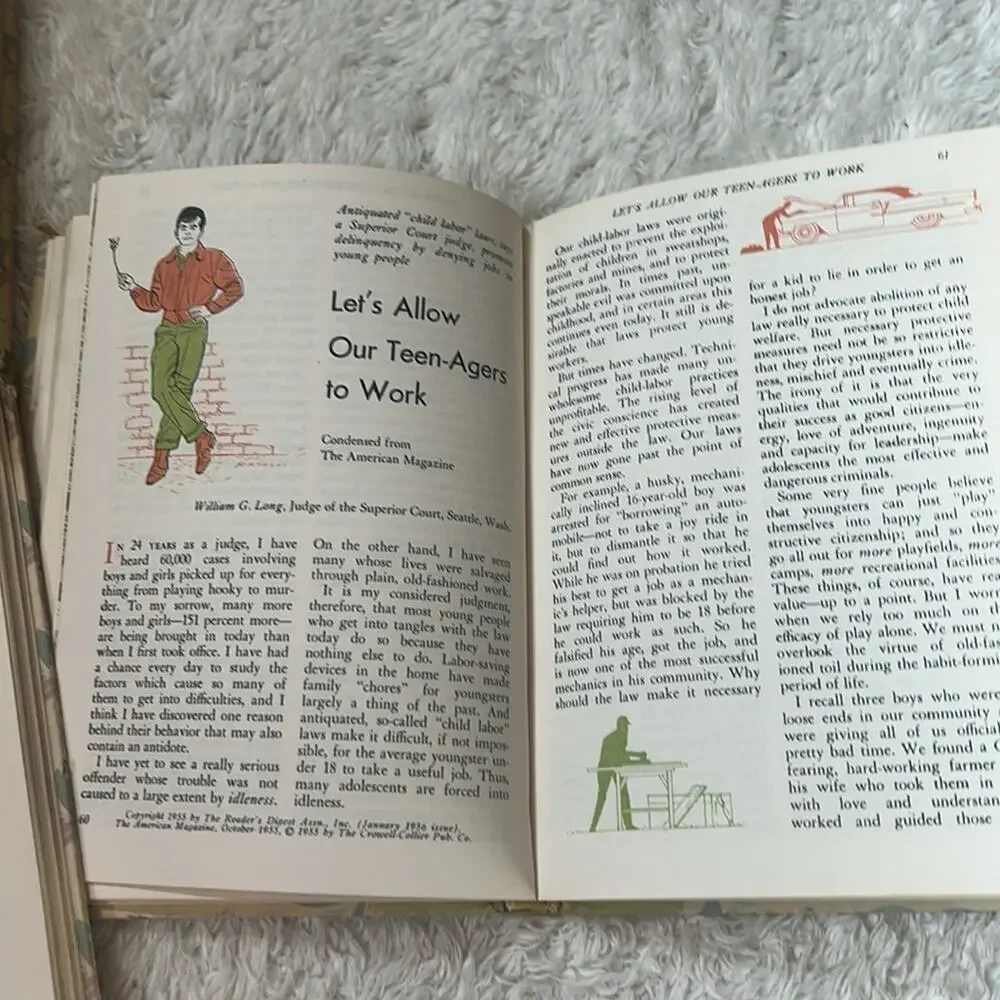 Readers Digest Teenage Treasury - Vintage 1957 set - Challenge, Action, Endeavor